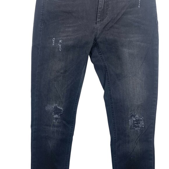 DENIM HUNTER distressed 5 pocket  black skinny jeans  size 29 - Picture 8 of 16